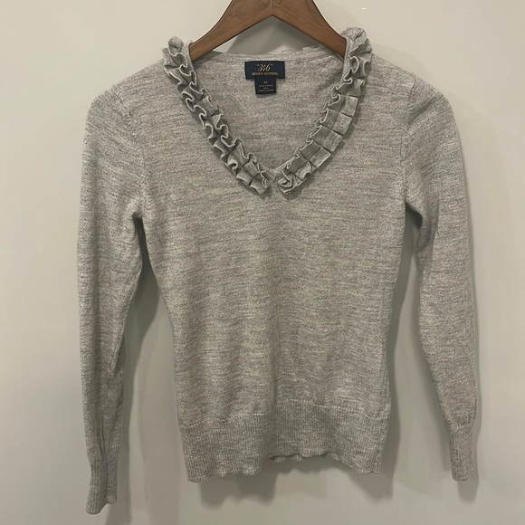 Brooks Brothers Merino Wool 346 Ruffle Neck Sweater - Picture 1 of 4
